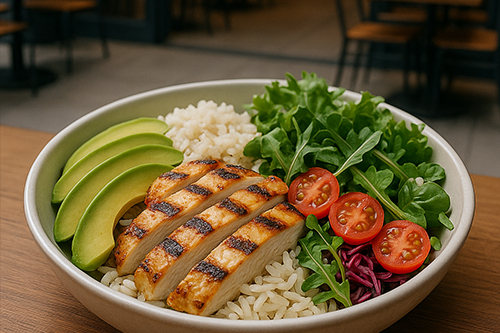 Personne en train de cuisiner sainement pendant une semaine de remise en forme à la clinique Sport-RX2002