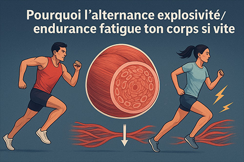 Pourquoi l’alternance explosivité/endurance fatigue ton corps si vite